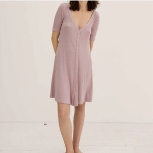Hatch softest rib maternity nursing dress mini snaps small
